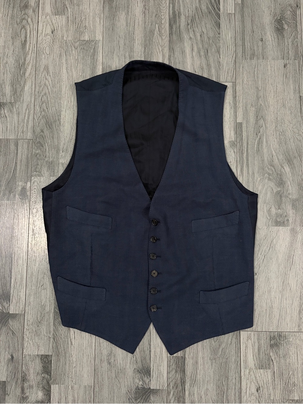 Tom Ford Navy Blue Men's Tailored Vest Waistcoat Sz 58 L